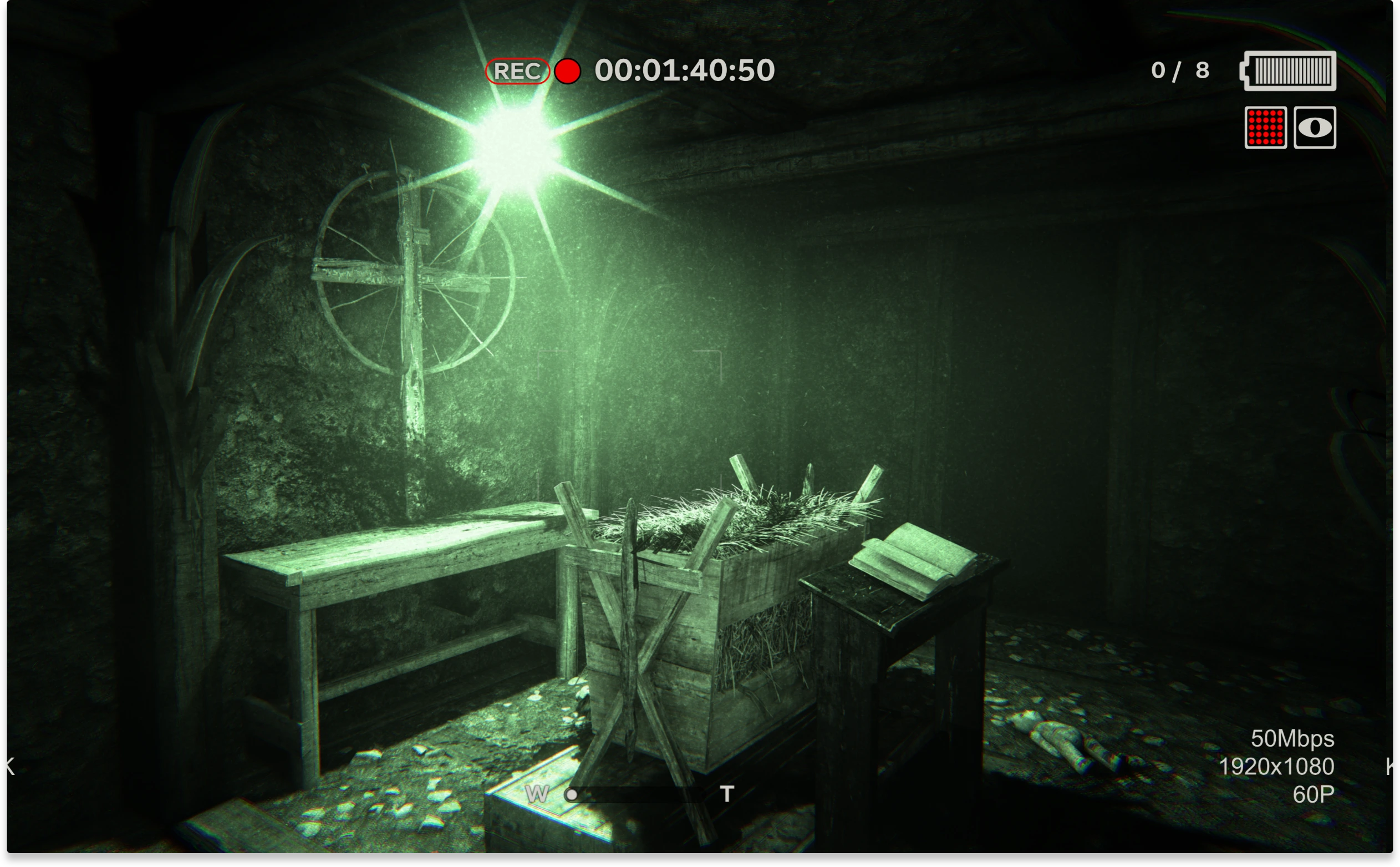 [ Emplacement Image : Capture d'écran du jeu avec caméra vision nocturne ]